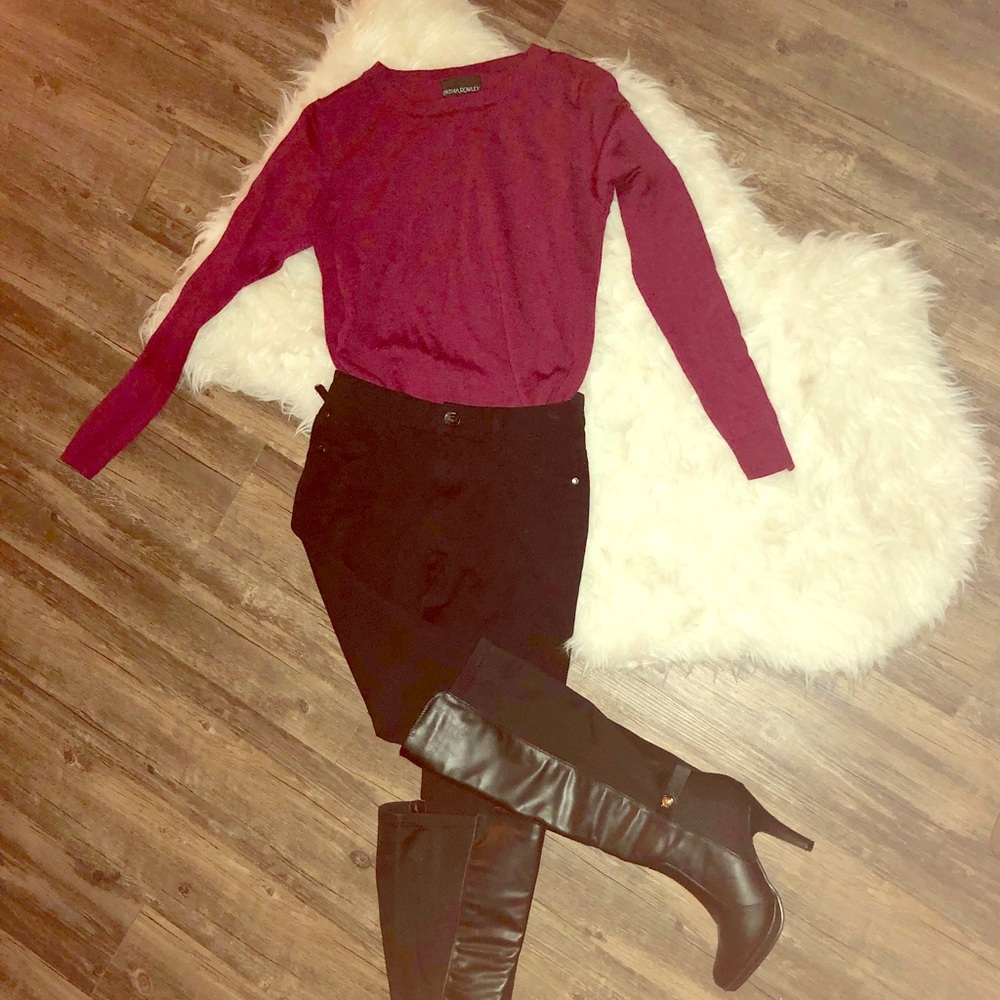 **sold**Burgundy sweater